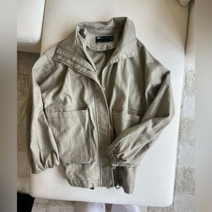 Oversize olive light jacket